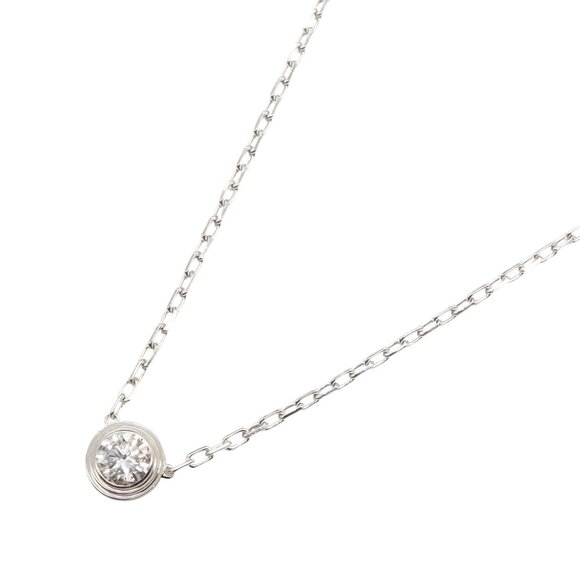 CARTIER 18k White Gold Diamond Necklace - Picture 1 of 4